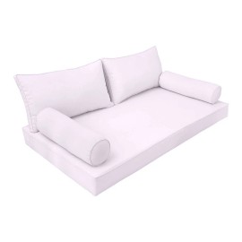 |SLIPCOVER ONLY|S2 Daybed Mattress Bolster Backrest Covers Piped Trim Crib AD107