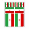 Set of 10 Flag Stickers Iran Car Sticker