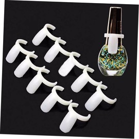 PACKOVE 100pcs Nail Art Display Board Plastic Rings Nail Polish Display Wheel for Salon