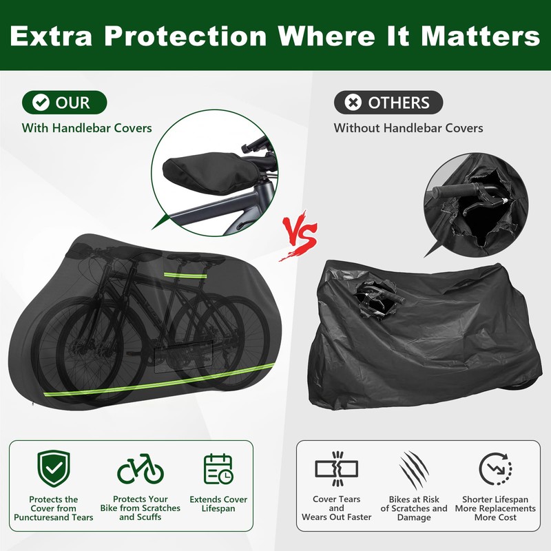 CEMOFE Bike Cover for Transport 2 Bikes on Rack, Waterproof
