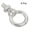 sourcing map M4 3/16"x1.18" Stainless Steel Eye Bolts Threaded Screw