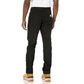 Carhartt mens Rugged Flex Straight Fit Canvas 5-pocket Tapered Work Utility Pants, Black, 40W x 34L US