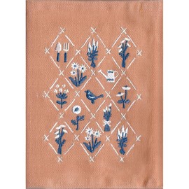 Furukawa Shikko QE80 Book Cover, Bunko Embroidery, Hontowatashi Dried Flower