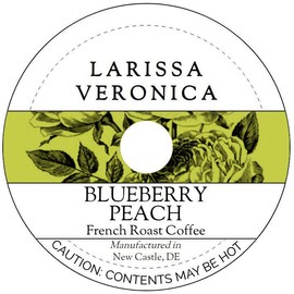 Blueberry Peach French Roast Coffee (Single Serve K-Cup Pods) (Gourmet, Naturally Flavored, Whole Coffee Beans) (12 pods, ZIN: 575959)