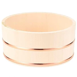 Hinoki Round Hot Tub, 8.7 inches (22 cm)