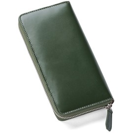 Mura Men's Cordovan Long Wallet, Leather, green