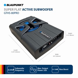 BLAUPUNKT GTHS-80PRO 8" Compact Powered Under-Seat Subwoofer Enclosure