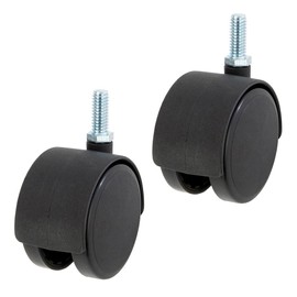 Doshisha Luminous Steel Rack Leg Parts, Screw Type Nylon Caster Set of 2, IHL-CSN2P, No Fixing Stopper, Wheel Diameter 2.2 inches (57 mm), Height 2.7 inches (6.8 cm), Caster Load Capacity 661.4 lbs (300 kg), When Running, 110.2 lbs (50 kg), Pole Diameter