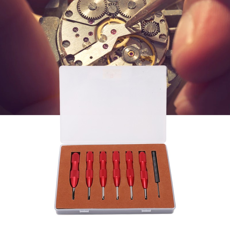 7 Pcs Watch Back Cover Opener Tool Multi Specification Aluminum