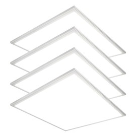 LumeGen 2x2 LED Flat Panel Light - Case of 4, Adjustable Wattage 20W/25W/30W/35W/40W, 5 Color Tunable, DLC Premium LED Panel Lights for Offices, Hospitals - 23.74" W x 23.74" L x 1.48" H