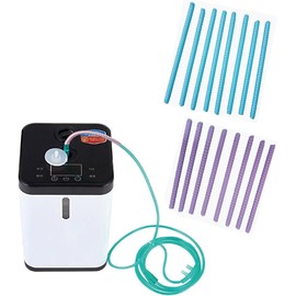 16Pcs Oxygen Tube Support Crimp Straightener for Portable Concentrator Tank Hose Nasal Cannula Tubing Accessories Holder Supports Keep from Kinking Compatible with Straightener, Cannula,Oxygen Masks