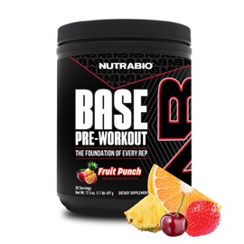 NutraBio Base Pre-Entrenamiento Deportivo Nutrición en Polvo  Energía sostenida, Enfoque Mental, Resistencia, Hidratación  Preentrenamiento para...   