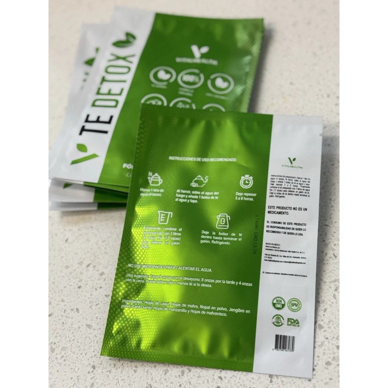 Vitalhealth V TE DETOX Vegan 100% Organic Sugar Free Cleanse