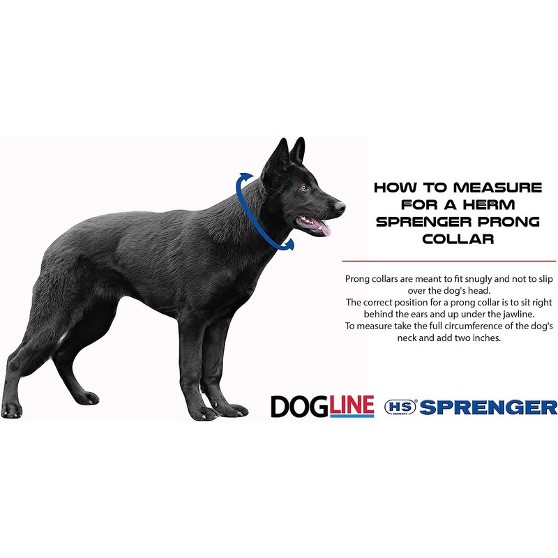Herm Sprenger Prong Dog Training Collar Ultra-Plus Chrome Plated Steel