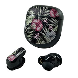 MightySkins Carbon Fiber Skin Compatible With Bose QuietComfort Earbuds II (2022) - Asian Tropics | Protective, Durable Textured Carbon Fiber Finish | Easy To Apply and Change Styles | Made in the USA