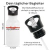 Personalisierte Trinkflasche Kinder Edelstahl [ 400ml ] - Robuste Trinkflasche