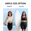 Holipick Black 7" Swim Shorts Women High Waisted Bathing Suit