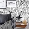 Ismoon Peel and Stick Wallpaper Black and White Contact Paper
