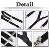 WHITE FANG BT041 Men's Suspenders, Elastic Belt, Bow Tie Set,
