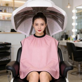 FOMIYES Capa de Peluquería Rosa para Corte de Cabello, Bata Ligera y Resistente al Agua para Salón y Uso Doméstico, Capa de Salón para Mujer Tela y Fácil Limpieza