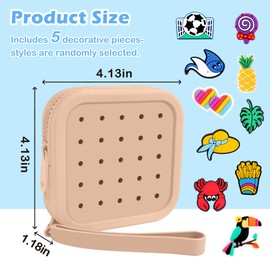 BestStone Small Silicone Pouch for Purse – Portable Organizer Bag, Holds Lipsticks, Coins, Travel Accessories, Waterproof Zipper Pouch, Small Makeup Bag(Peach)