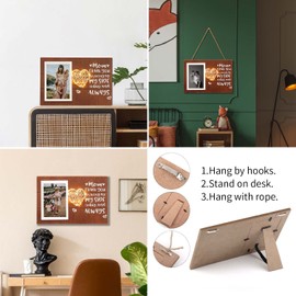 4x6 Picture Frames for Wall,Wooden Photo Frames for Mom,Mothers Day Christmas Gifts Picture Frames Ornament-Birthday Wedding Cute Gifts for Mom or Mother in Law from Daughter Son