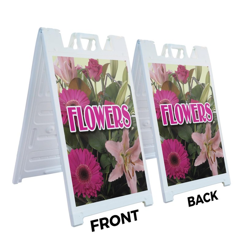 A-Frame Sidewalk Flowers 24" x 36" Double Sided A-Frame Sidewalk