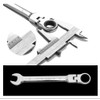 通用 FLZOSPER 15mm Metric Flex-Head Gear Wrench,Box End Head 72-Tooth