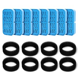 PETCHO 8-Pack Cat Water Fountain Filters Compatible with 108oz/3.2L S3-SC Cat Water Fountain, Activated Carbon & Resin, Replacement Filter for Cats & Dogs