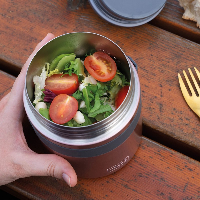 Lurch 240845 Thermal Food Container, Stainless Steel, Rose Gold
