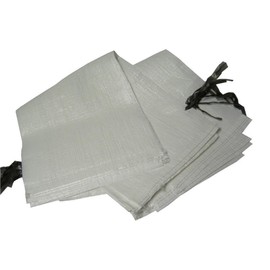 12 x White Woven Polypropylene Sandbags Sacks Flood Defence Sand Bags by SANDBAGS