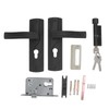 Xiuganpo Black Front Door Handle, Silent Universal Modern Front Door