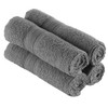 4 Pieces Grey Washcloths Quick-Dry, Highly Absorbent, Soft Feel Face