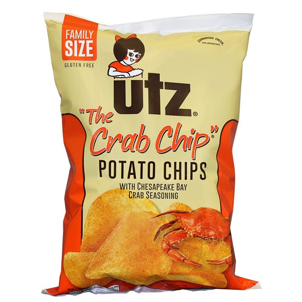 Utz Potato Chips, The Crab Chip, 9.5 oz Bag