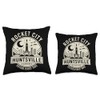 Huntsville Alabama Rocket City 1805 Vintage Travel Souvenir Throw Pillow