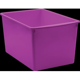 Teacher Created Resources® Purple Plastic Multi-Purpose Bin 14" x 9-1/4" x 7-1/2"