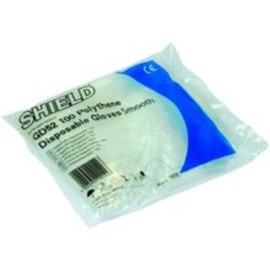 Disposable Smooth Polythene Gloves - Pack of 100 - Medium, packaging may vary
