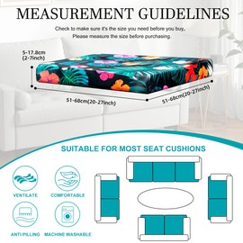 12 Pcs Stretch Patio Cushion Covers,Outdoor Couch Covers Replacement,Outdoor Couch & Sofa Slipcovers,for Patio Furniture Cushion Covers,Washable Reusable Furniture Protector (Summer Night ,Cover Only)