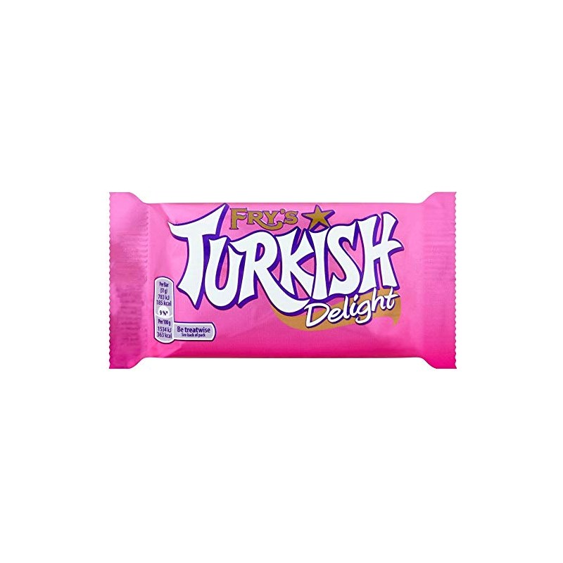 Fry's Turkish Delight British Chocolate Bar x 6