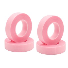 ANCLLO 4 Rolls False Eyelash Tape Pink Eyelash Tape Breathable & Microporous Tape PE Eyelash Tape for Extensions 10 yards per roll