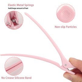 MOTIBACK Haarklammern Friseurbedarf, Abteilklammern Friseur Hair Clips, Haarclips zum Stylen und Schneiden, Große Haarklammern für Dickes & Dünnes Haare - 12 Packs