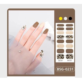 Gel Nail Seal, Nail Seal, Curing Type, Gel Nail Seal, Long Lasting 2 Weeks, Gel Nail, Curing Type, Just Stick, Self Nail, Easy Nail, Popular Original Design, 16 Sheets