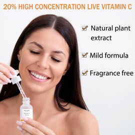 Vitamin C Serum Face, With Hyaluronic Acid, Vitamin E,20% Vitamin C for Anti-wrinkle, Dark Circle, Restore & Boost Collagen, Firming skin - 1Oz