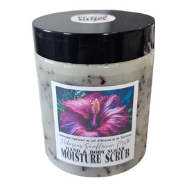 All Natural Moisture Scrub Hand and Body 8oz jar/100% Natural and Handmade/Naturally Healthy Skincare/Exfoliating Hydrating Body Care/Wholesome Ingredients/Moisture Hydration/Soft Supple Skin/Gentle Nourishing Exfoliation/Selfcare/Beauty/Gommage hydratan