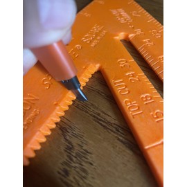 Swanson Tool Co T0118 8 inch Orange Composite Speedlite Speed Square Layout Tool, made of High Impact Polystyrene