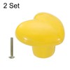 sourcing map 2 Packs Ceramic Drawer Knobs, Heart-Shaped Dresser Pulls,