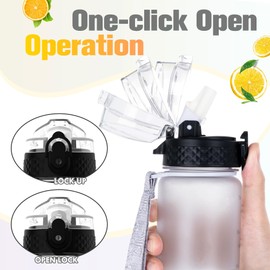 GOPPUS 500 ml / 17 oz Children's Leak-Proof Drinking Bottle 0.5 L, Sports Water Bottle School for Hiking & Gym, 500 ml with Straw, BPA-Free