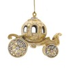 Kurt Adler Plastic Metallic Gold Carriage Ornament