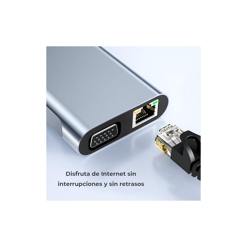 HUB USB C, 11 en 1 Adaptador Tipo C a