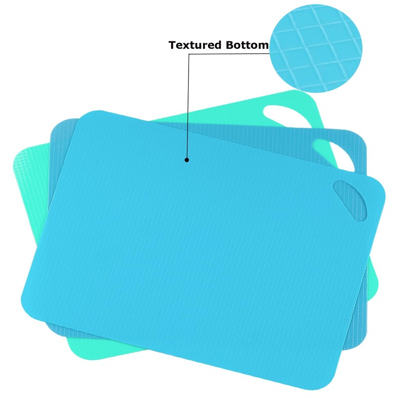 Plastic Flexible Cutting Mats for Kitchen, 3pcs Color Coded Chopping